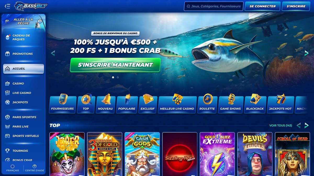 Bassbet casino | Bonus 500€ + 200 Tours gratuits