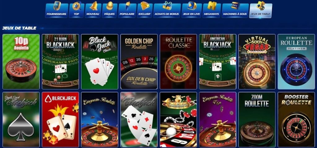 Bassbet Casino jeux